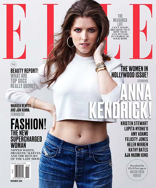 Anna Kendrick on the cover of Elle magazine