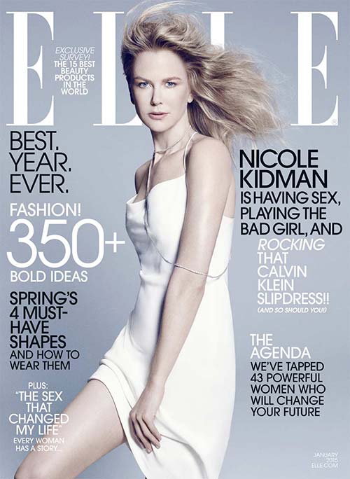 Nicole Kidman on the cover of Elle Magazine