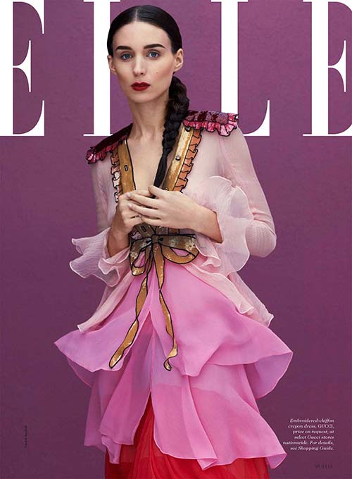 Rooney Mara on the cover of Elle Magazine